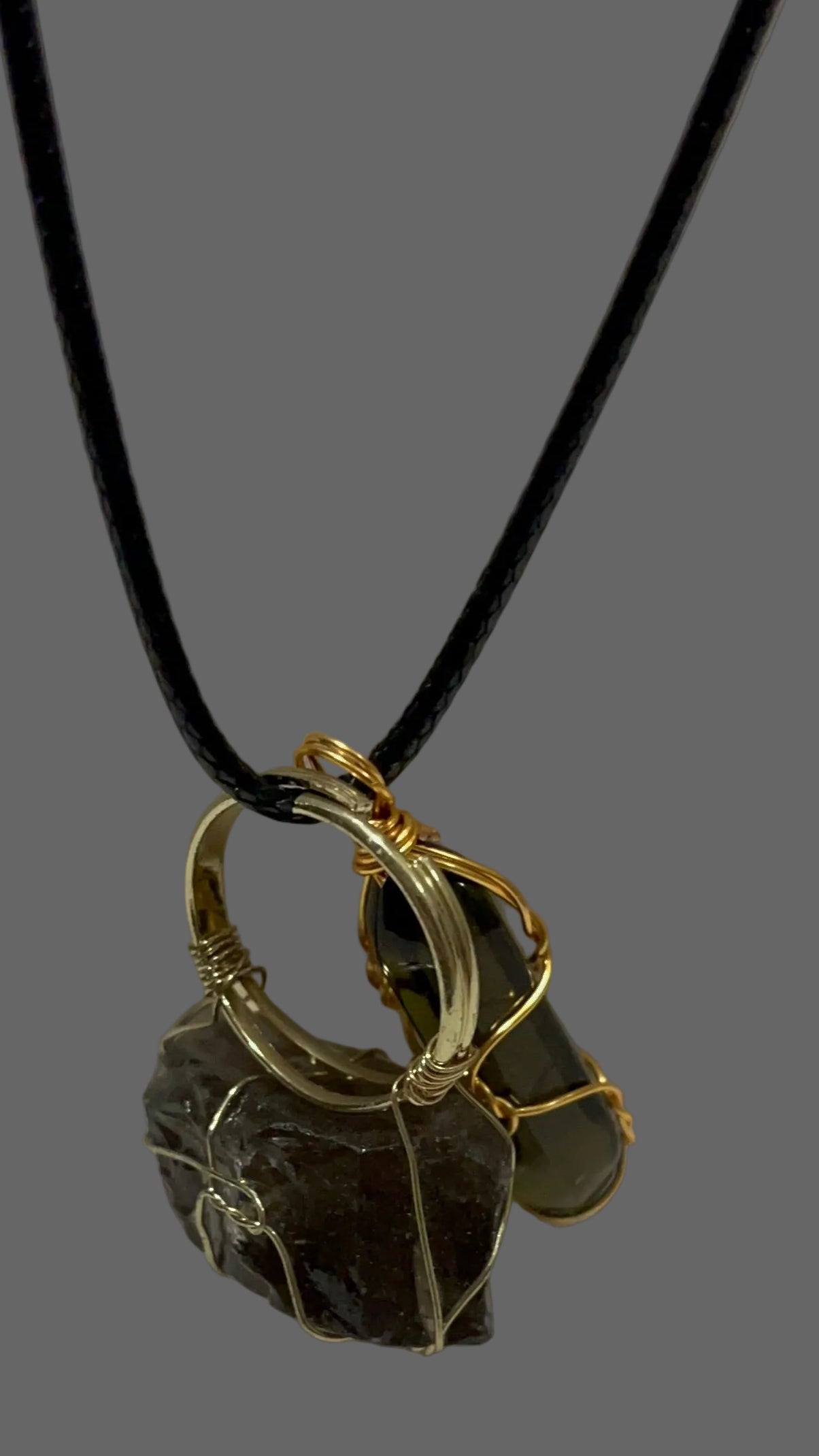 Necklace with a pendant on a Smokey Quartz 